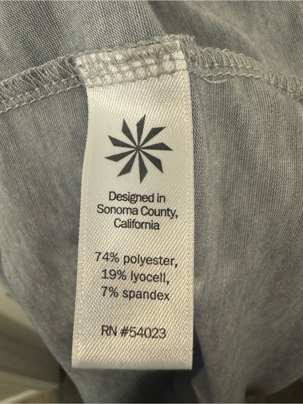 Athleta Light Blue/Grey Racerback Tie Back Tank - Picture 7 of 8